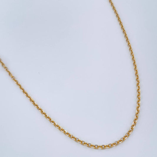 Cadena Aro Seguido 2.8gr / 45.5cm / Dos Oros Amarillo Blanco +3 18K $
