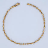 Tobillera Bolas 3.75gr / 25.2cm / Oro Amarillo 18K &