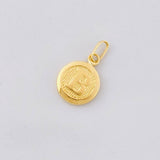 Dije Circulo Letra B 0.4g / 3/4 in Oro Amarillo 18K