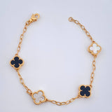 Clover Bracelet Box 6.6gr / 7 1/4 in / 18K Gold $