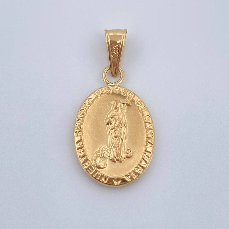 Pendant Virgin of Santa Marta 0.9gr / 1in / 18K Gold