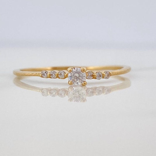 Anillo Solitario Churumbela 1 g / T7 1/4 Oro Amarillo 18K