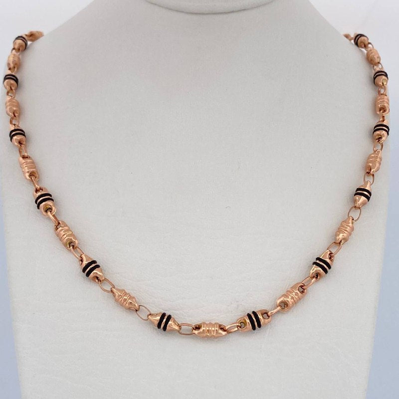 Cadena Rustica Barril 12.1gr / 24 1/2 in / Oro Rosa 18K &
