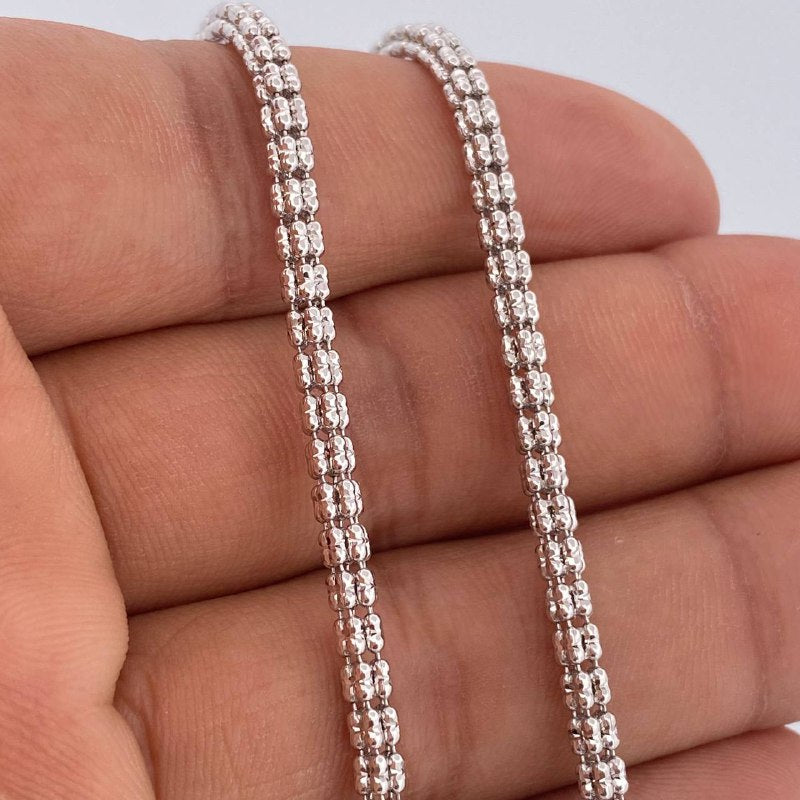 Ice Chain 21gr / 26in / White Gold +4 14K Italy &