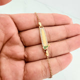 Bracelet Baby Plate Baby Classic Link Tie 2.75 g / 5 1/4 in / 0.75 mm Yellow Gold 18K