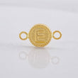 Charm Circle Letter E 0.4g / 1/2 in 18K Yellow Gold