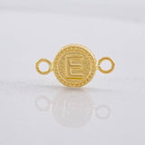 Charm Circle Letter E 0.4g / 1/2 in 18K Yellow Gold