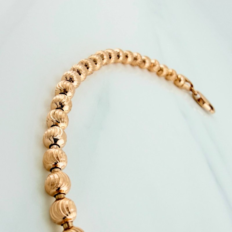 Half Moon Military Anklet 11.95 g / 10 1/4 in / 4 mm 18K Rose Gold