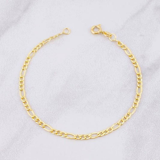Pulso Fígaro 1.7g / 7 1/4 in / 2.9mm Oro Amarillo 18K