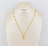 Rope Chain Set + Virgin of Carmen Pendant / 1.2 g / 17 3/4 in 18K Yellow Gold