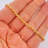 Rope Bracelet 3gr / 7 1/2 in / 18K Gold +3$
