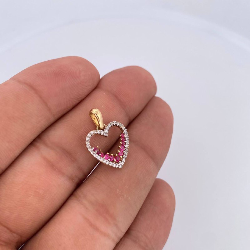 Dije Silueta Corazon 1.4gr / 2.1cm / Oro 18K &