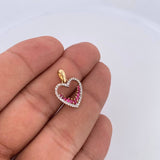 Dije Silueta Corazon 1.4gr / 2.1cm / Oro 18K &