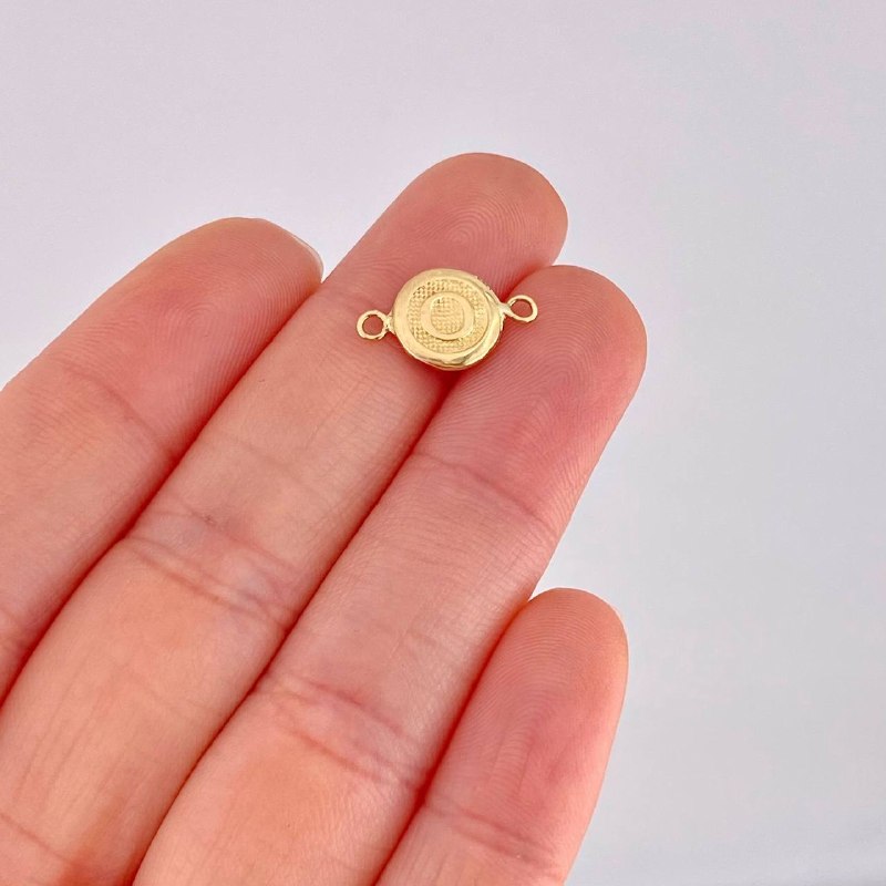 Herraje Circulo Letra O 0.4g / 1/2 in Oro Amarillo 18K