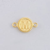 Herraje Circulo Letra M 0.6g / 3/4 in Oro Amarillo 18K