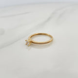 Anillo Solitario Churumbela 1.5gr / T6 / 1 in / Oro Amarillo 18K $
