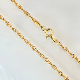Cadena Singapur 1.95gr / 17 3/4 in / 2.3mm Oro Amarillo +3 18K ©