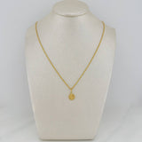 Set Cadena Lazo + Dije San Benito / 1,4 gr / 18 in Oro Amarillo 18K