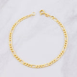 Figaro Bracelet 2.25g / 7 1/2 in / 3.36mm 18K Yellow Gold