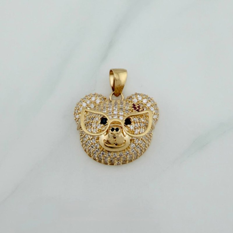 Dije Rostro Oso 9.25 g / 1 1/4 in Oro Amarillo 18K