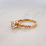 Solitaire Ring Churumbela 2.95 g / T7 1/4 Yellow Gold 18K