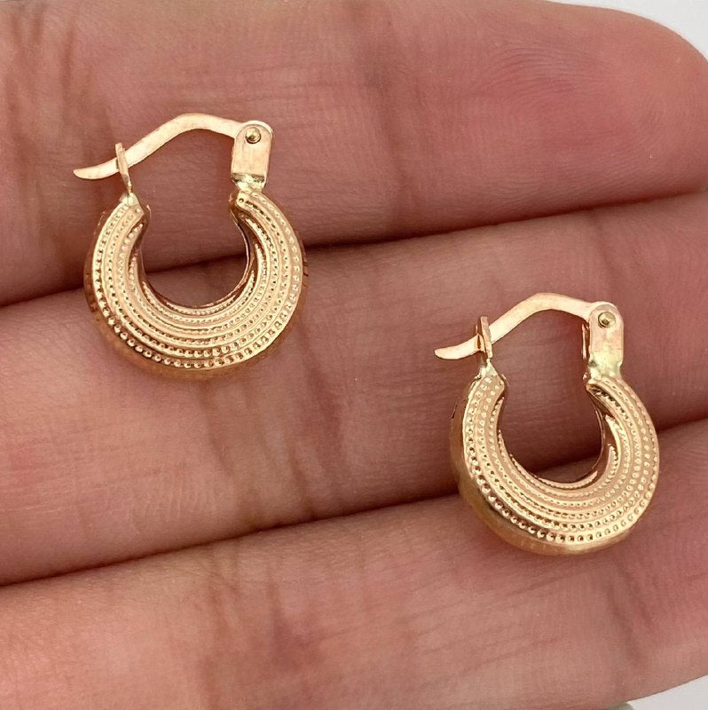 Candongas Salo 1.15 g / 1/2 in Oro Rosa 18K