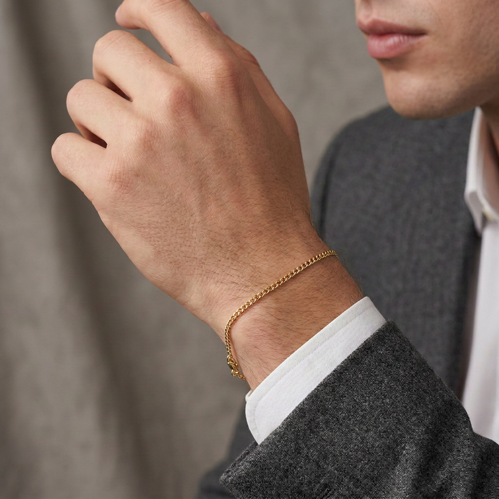 Pulso Cubano 0.85 g / 7 3/4 in / 2 mm Oro Amarillo 18K