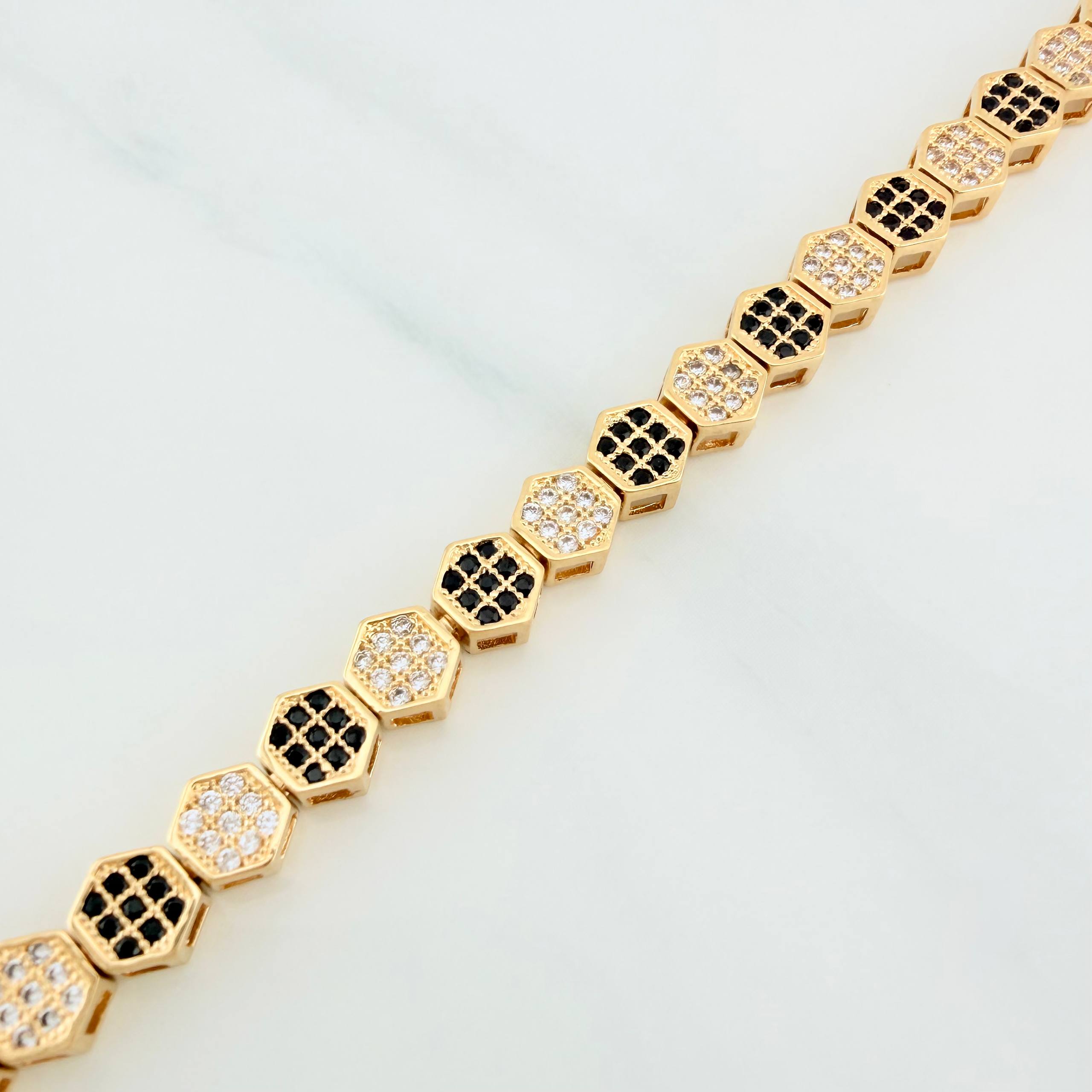 Bracelet Honeycomb 16.45 g / 8 in / 5.4 mm Yellow Gold 18K