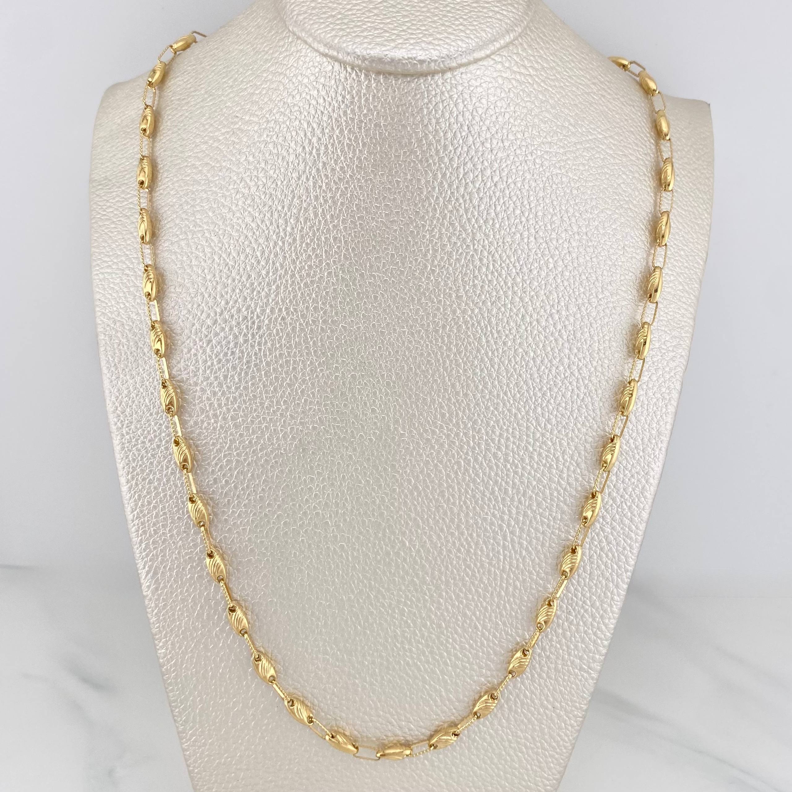 Rustic Paris Chain 10.45 g / 23 1/2 in / 3.5 mm 18K Yellow Gold