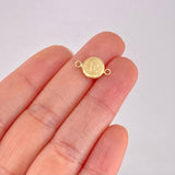 Charm Circle Letter E 0.35g / 1/2 in 18K Yellow Gold