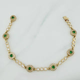 Pulso Tennis Halo 10 g / 7 1/4 in / 7.14 mm Oro Amarillo 18K