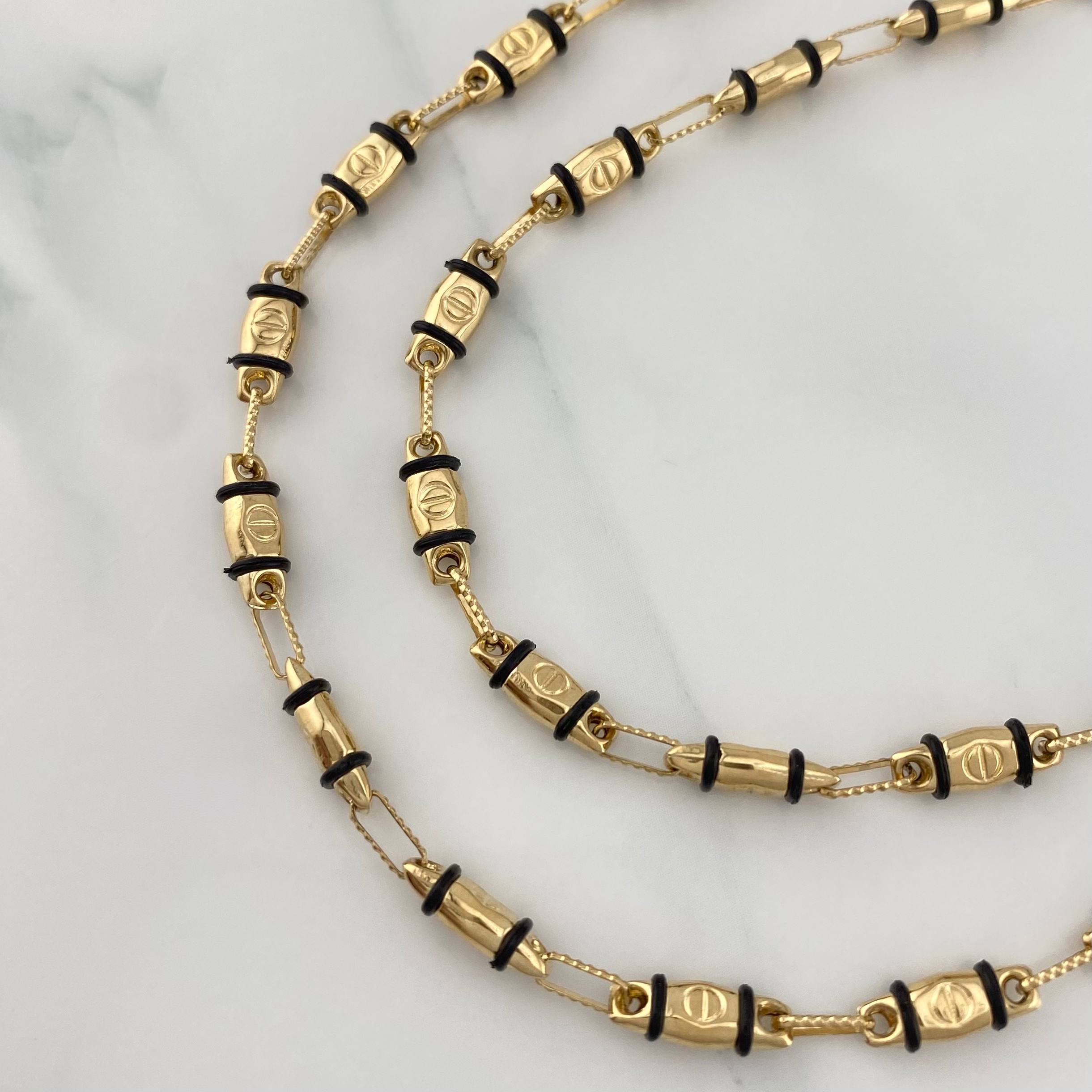 Rustic Screw Chain 12.05 g / 23 3/4 in / 3.95 mm 18K Yellow Gold