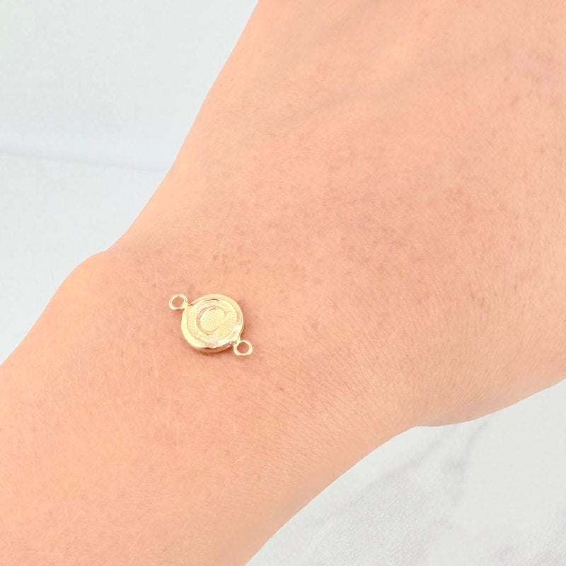 Herraje Circulo Letra C 0.4g / 1/2 in Oro Amarillo 18K