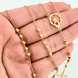 Miraculous Virgin Rosary 8.1 g / 23 1/2 in / 3 mm 18K Yellow Gold