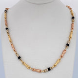 Rustic Bullet Chain 10.15gr / 24in / Three 18K Golds