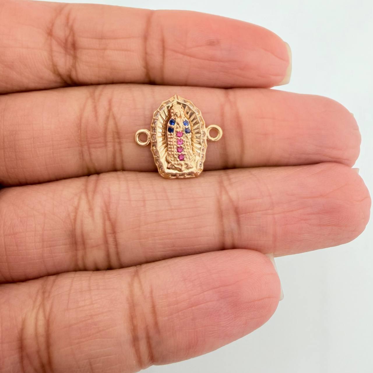 Virgin of Guadalupe Charm 1.1 g / 1/2 in 18K Yellow Gold