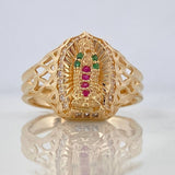 Our Lady of Guadalupe Ring 3.6 g / T7 1/4 18K Yellow Gold