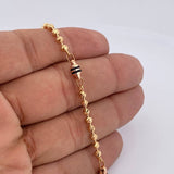 Rustic Military Style Bracelet 6.9gr / 7.9in / 20cm / 18K Gold &
