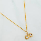Rope Chain Set + Infinity Pendant / 1.4 gr / 19 3/4 in 18K Yellow Gold