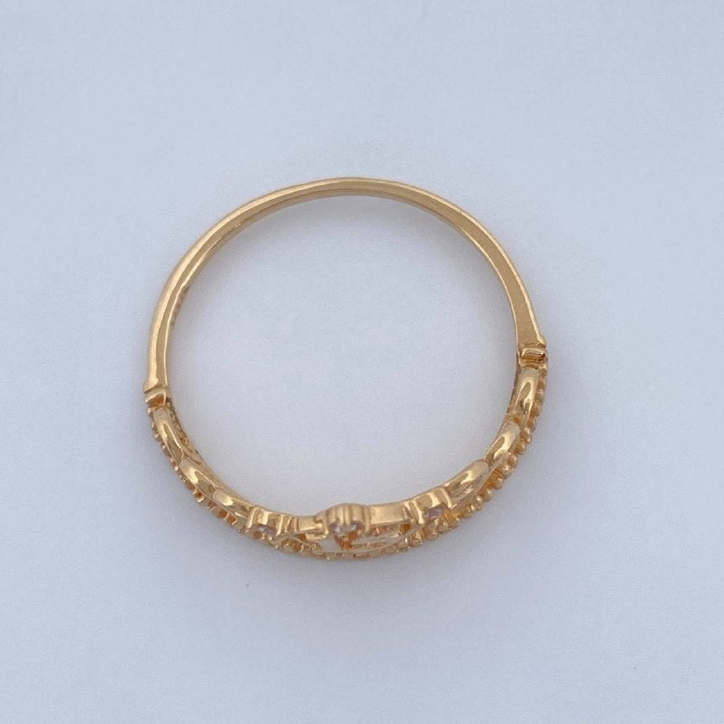 Anillo Corona 15s 1.8gr / T7 1/4 / Oro Amarillo 18K &