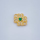 Herraje Trebol Cuatro Hojas 0.75gr / 1/2 in / Oro Amarillo 18K &