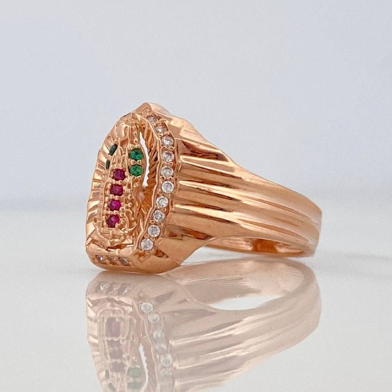 Our Lady of Guadalupe Ring 4.25 g / T5 3/4 18K Rose Gold