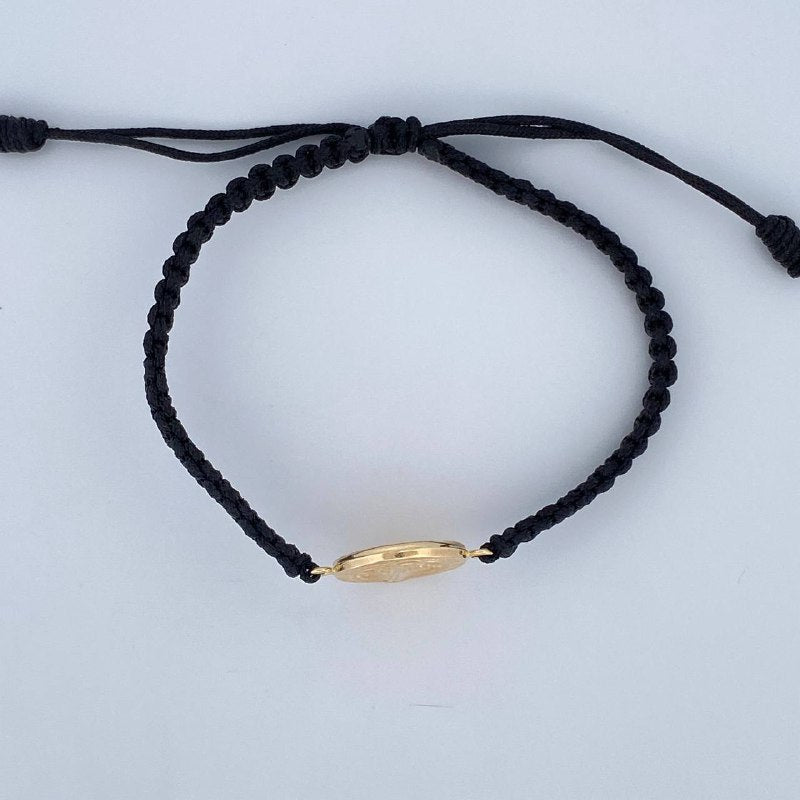 Black Woven San Benito Bracelet 1.35gr / 18K Gold &