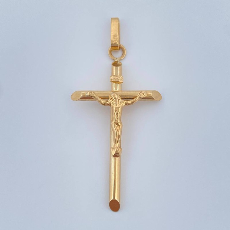 Dije Cruz Cristo 2.1gr / 1 3/4 in / Oro Amarillo 18K &
