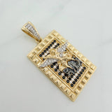 Dije Placa San Miguel Arcangel 10.35 g / 1 1/2 in Tres Oros 18K