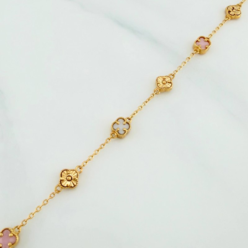 Pulso Trebol Aro Seguido 3.75 g / 8 1/2 in / 4.9 mm Oro Amarillo 18K