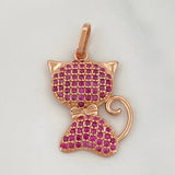Cat Pendant 2.1 g / 1 in 18K Rose Gold