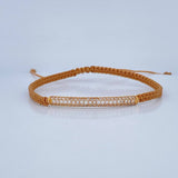 Pulsera Tejdia Beige Cilindro 2.6gr / Oro 18K &