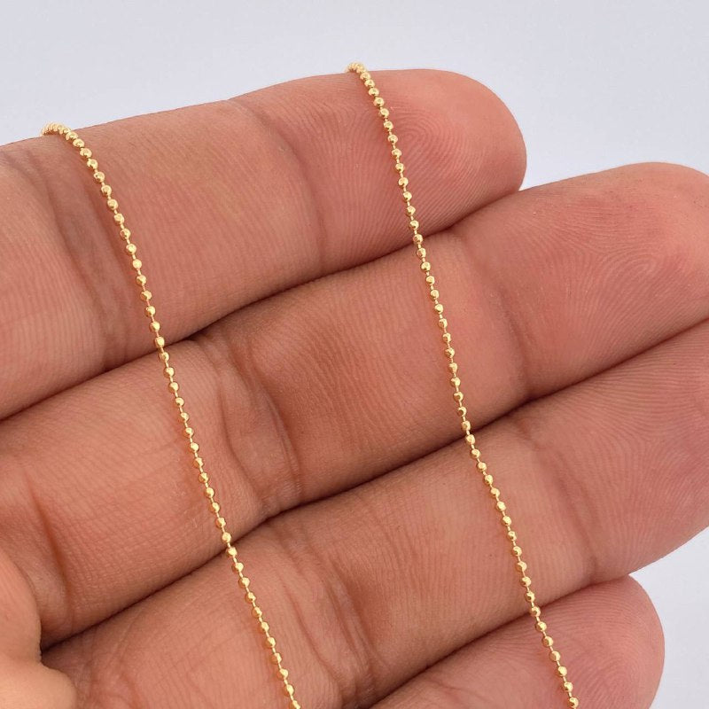 Cadena Militar 1.9gr / 45.5cm / Oro Amarillo +3 18K $