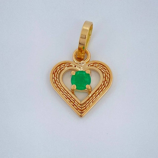 Filigree Heart Palpitation Pendant 0.55gr / 1/2 in / 18K Gold